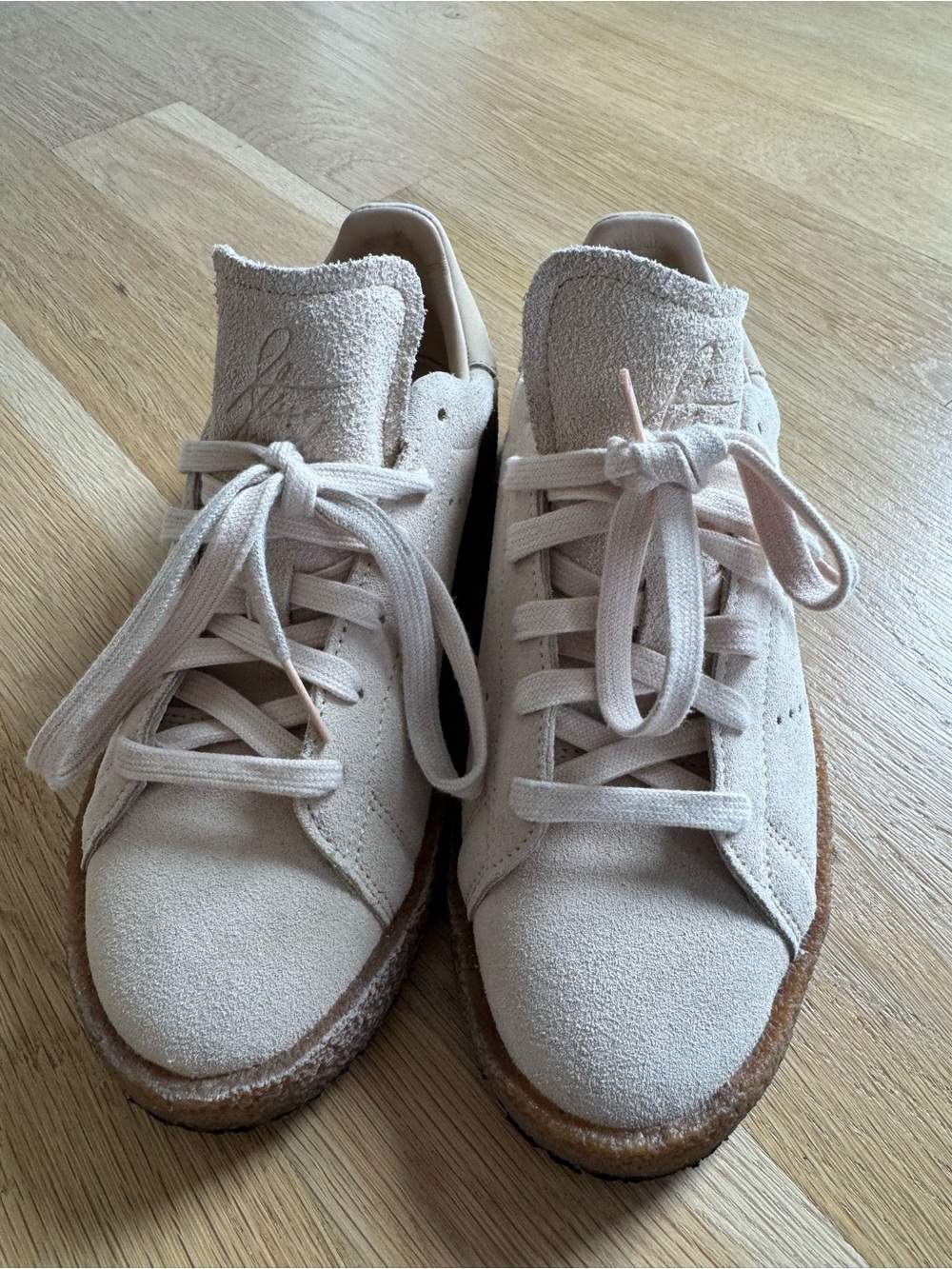 Adidas Stan Smith unisex Suede Casual Sneakers in Light Beige - Womens 7/Mens 5